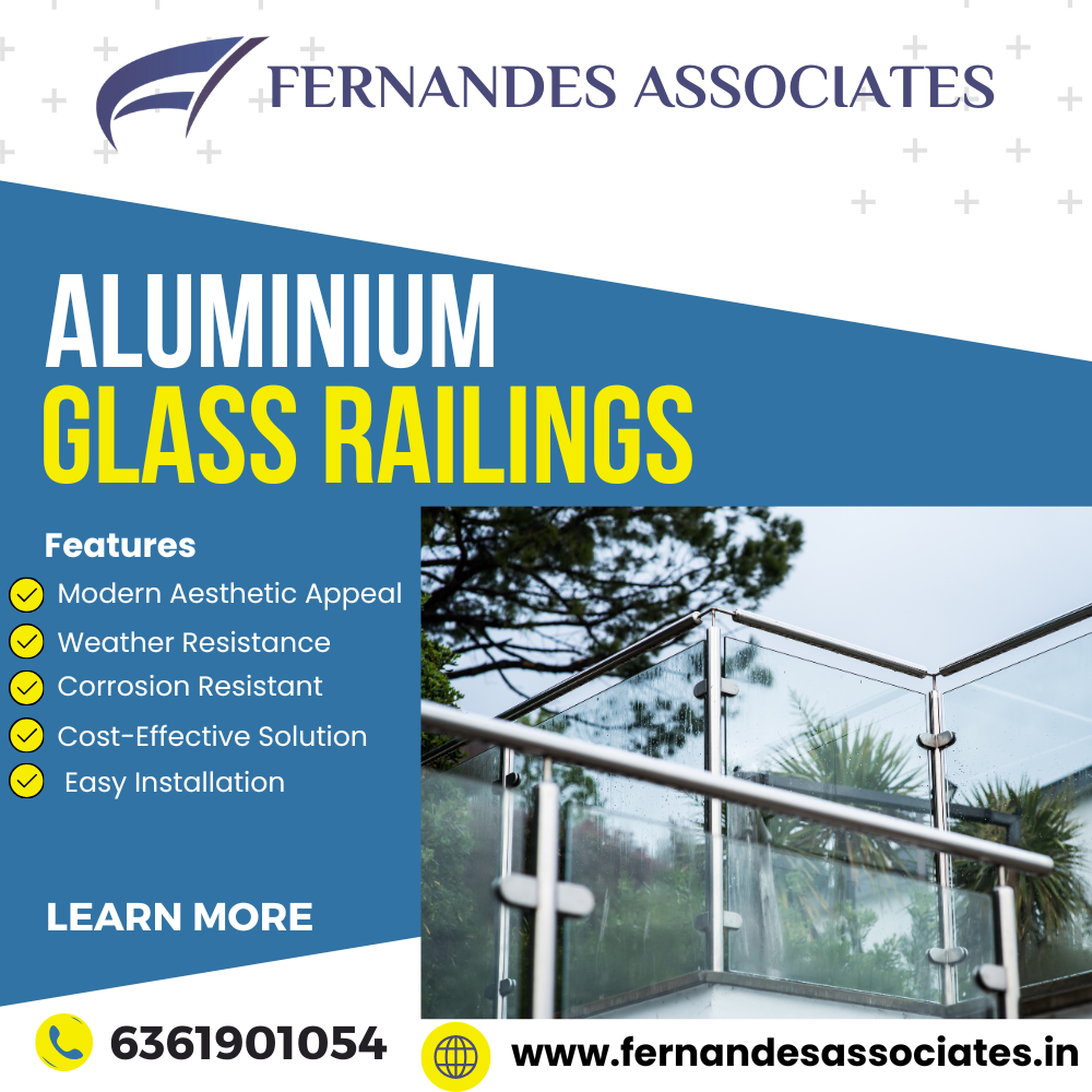 Aluminium Glass Railings by Fernandes Associates