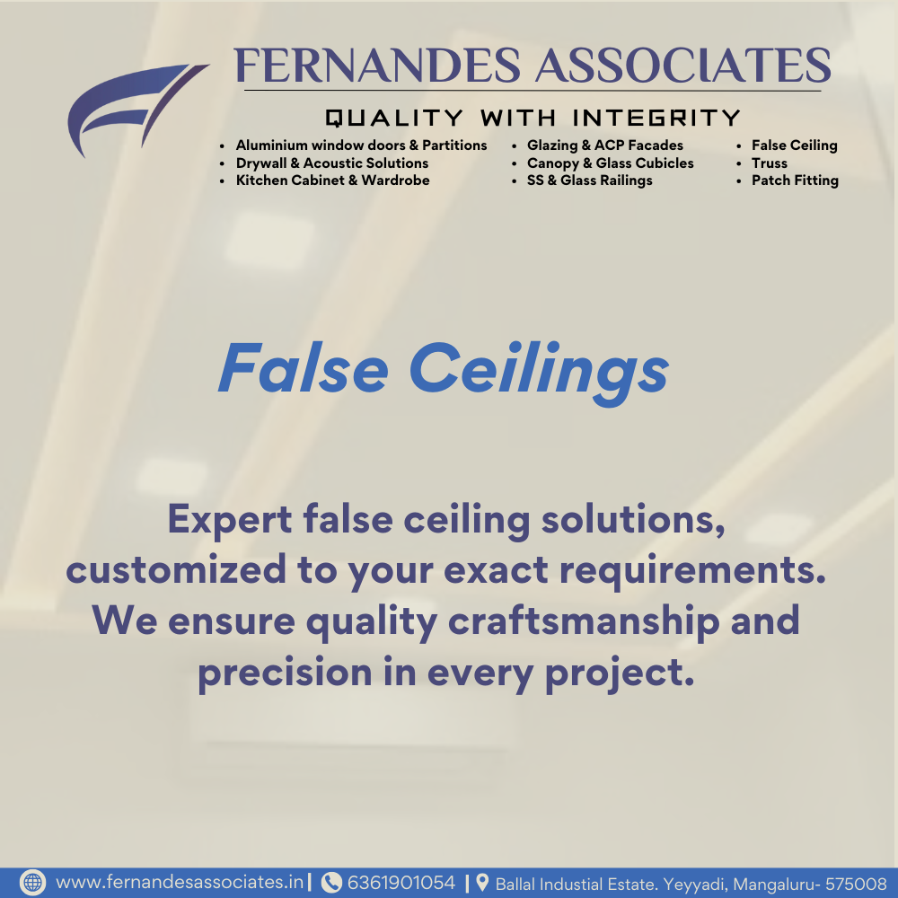 False Ceilings in Mangalore by Fernandes Associates