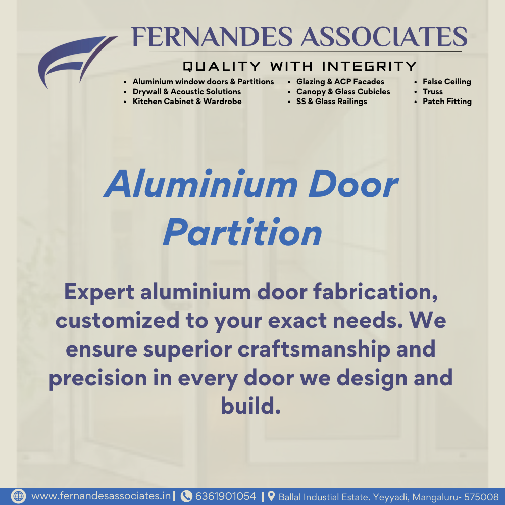Aluminium Door Partition in Mangalore – Fernandes Associates